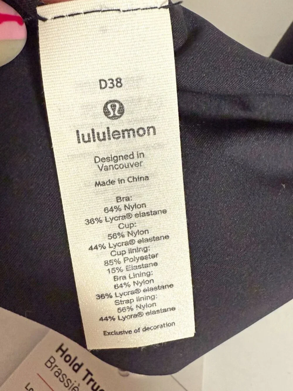 *NEW* Lululemon Hold True Bra